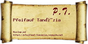 Pfeifauf Tanázia névjegykártya